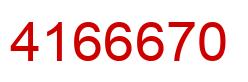 Number 4166670 red image