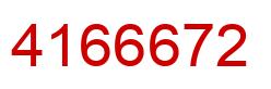 Number 4166672 red image