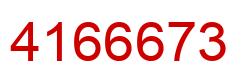 Number 4166673 red image