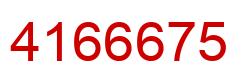 Number 4166675 red image