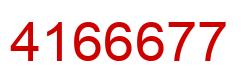Number 4166677 red image