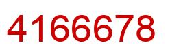 Number 4166678 red image