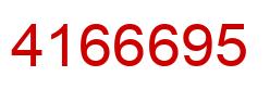 Number 4166695 red image
