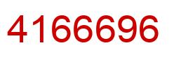 Number 4166696 red image