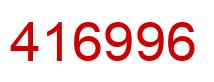 Número 416996 imagen rojo