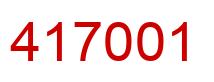 Number 417001 red image
