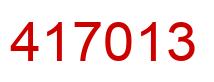Number 417013 red image