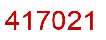 Number 417021 red image