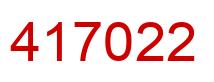 Number 417022 red image