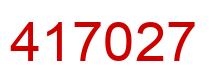 Number 417027 red image