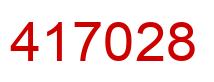 Number 417028 red image