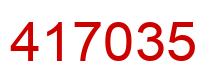 Number 417035 red image