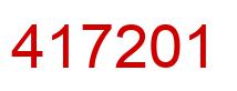 Number 417201 red image