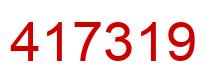 Número 417319 imagen rojo