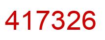Número 417326 imagen rojo