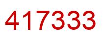 Número 417333 imagen rojo