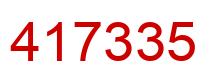 Número 417335 imagen rojo