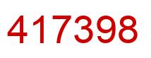 Número 417398 imagen rojo