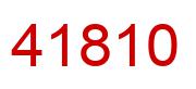 Number 41810 red image