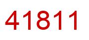 Number 41811 red image