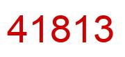Number 41813 red image