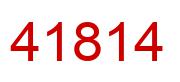 Number 41814 red image