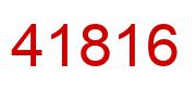 Number 41816 red image