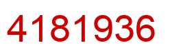 Number 4181936 red image