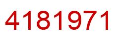 Number 4181971 red image