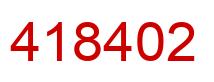 Number 418402 red image