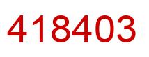 Number 418403 red image