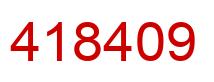 Number 418409 red image