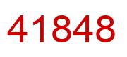 Number 41848 red image