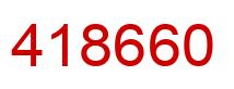 Number 418660 red image