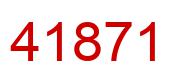 Number 41871 red image