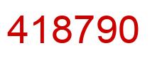 Number 418790 red image