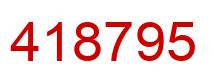 Number 418795 red image