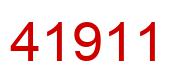Number 41911 red image