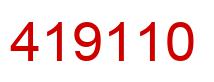 Number 419110 red image