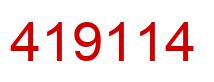 Number 419114 red image