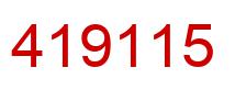 Number 419115 red image