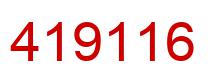 Number 419116 red image