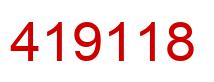 Number 419118 red image