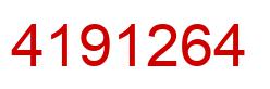 Number 4191264 red image