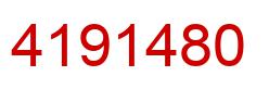 Number 4191480 red image