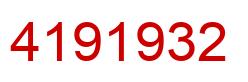 Number 4191932 red image