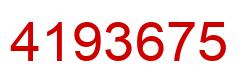 Number 4193675 red image