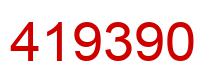 Number 419390 red image