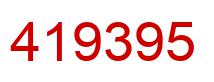 Number 419395 red image