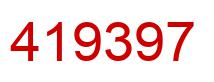 Number 419397 red image